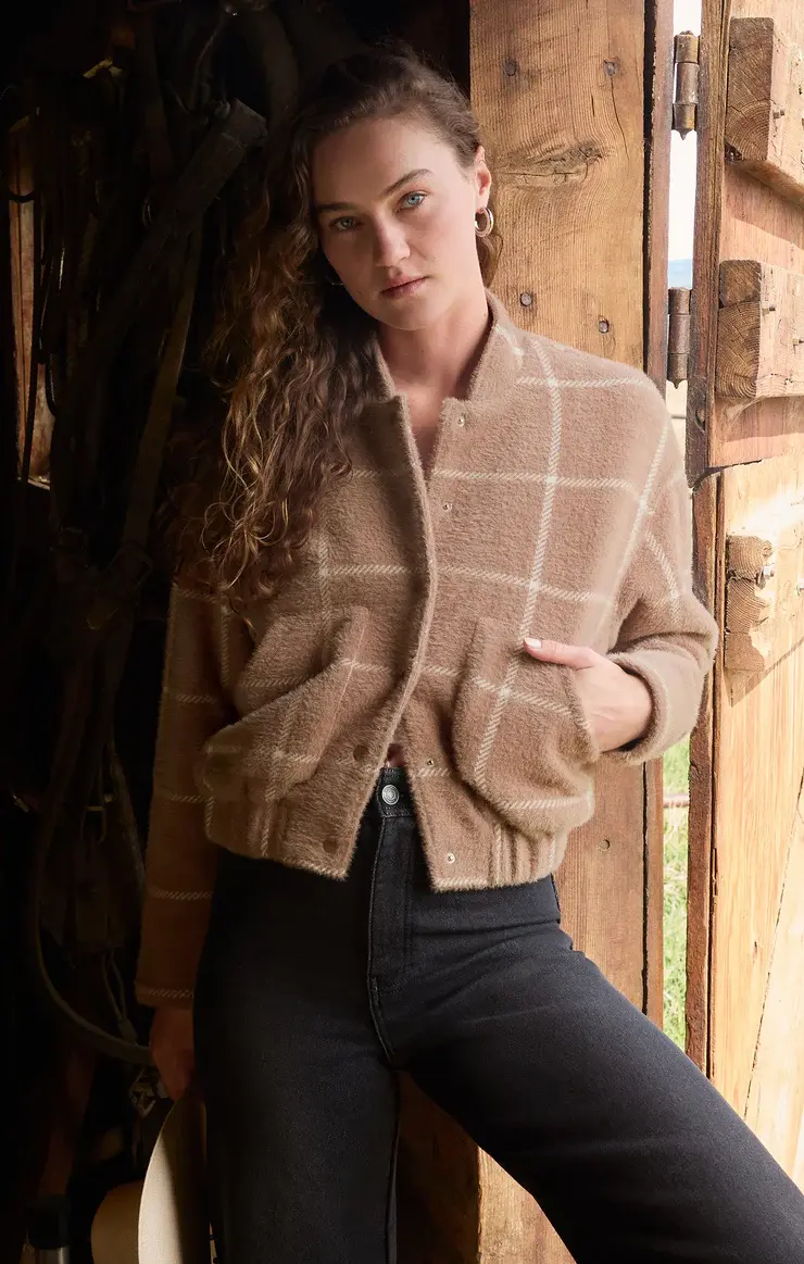 LEX PLAID BOMBER JACKET