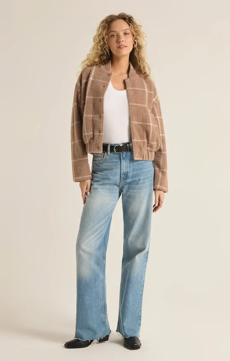 LEX PLAID BOMBER JACKET