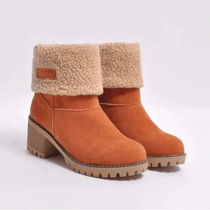 Libiyi seniors' chunky heel winter boots