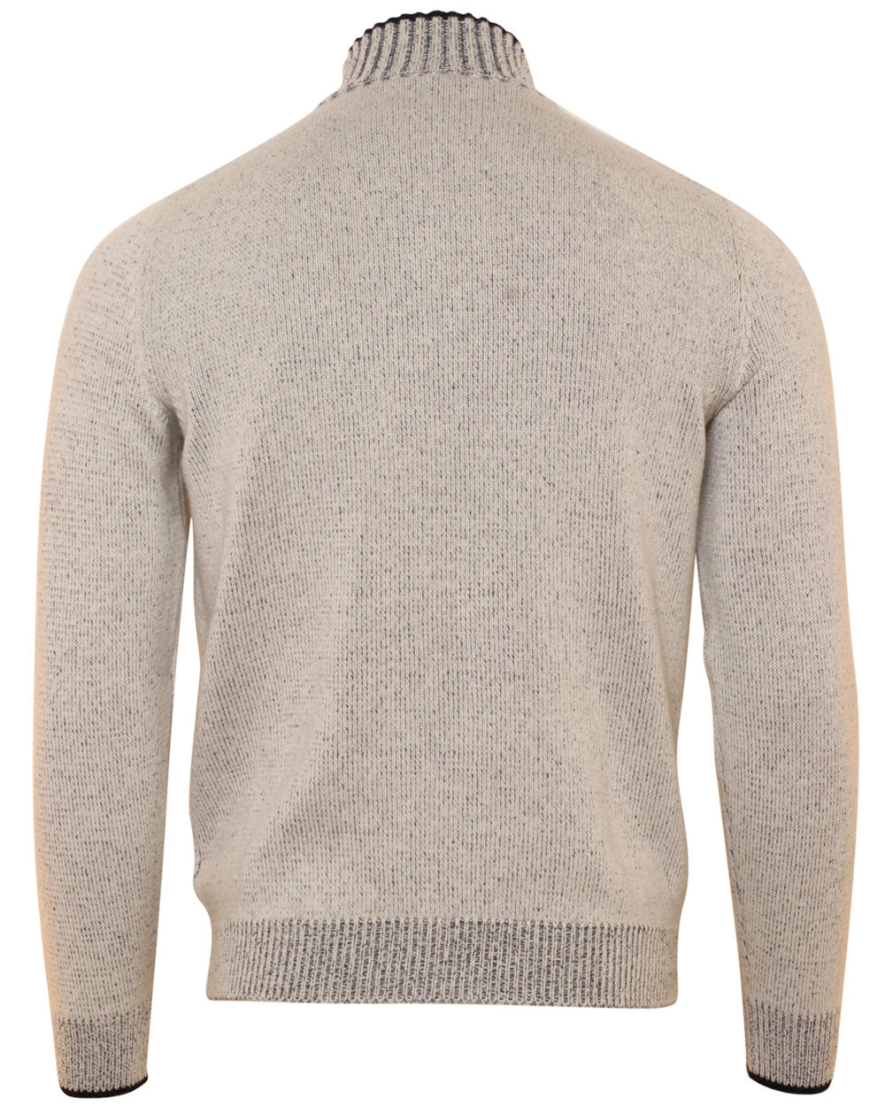 Light Grey Cashmere Quarter Zip Sweater