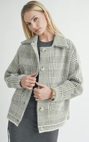 LOLA PLAID SWEATER JACKET