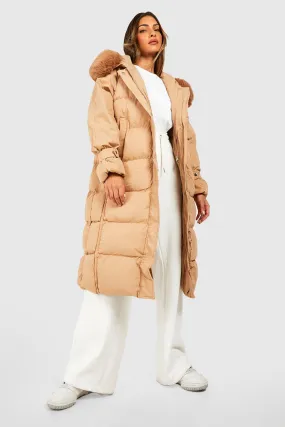 Luxe Faux Fur Trim Parka