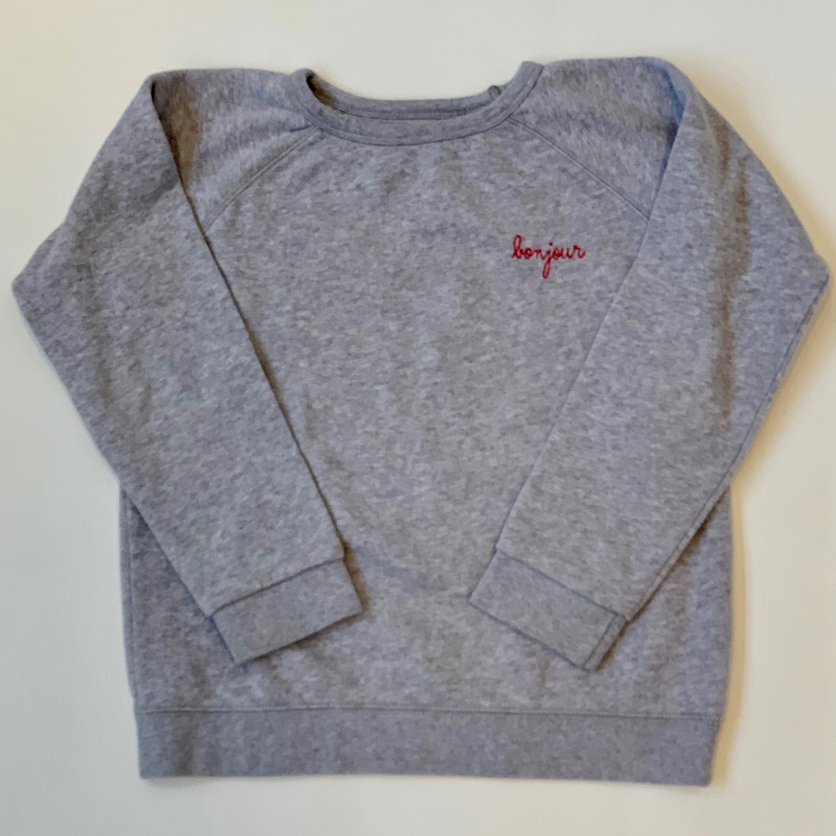 Maison Labiche Grey Bonjour Sweatshirt: 10 Years