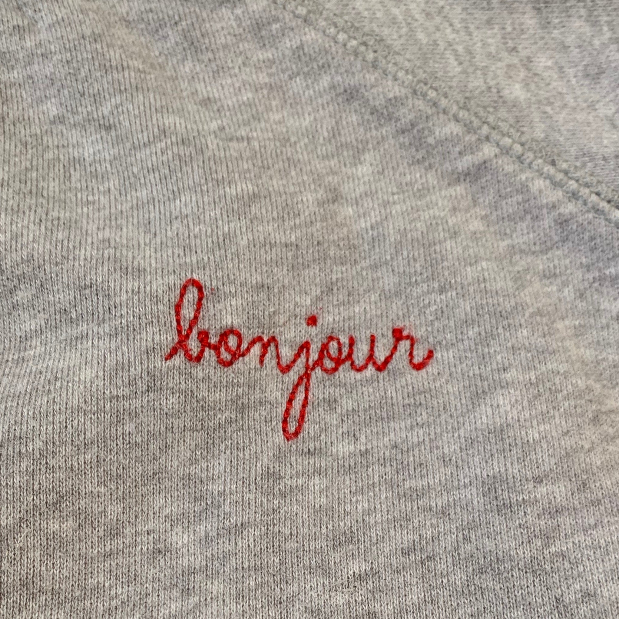 Maison Labiche Grey Bonjour Sweatshirt: 10 Years