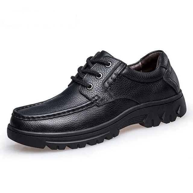 Men's Fashion High Quality Genuine Leather Italian Flats Dress Shoes