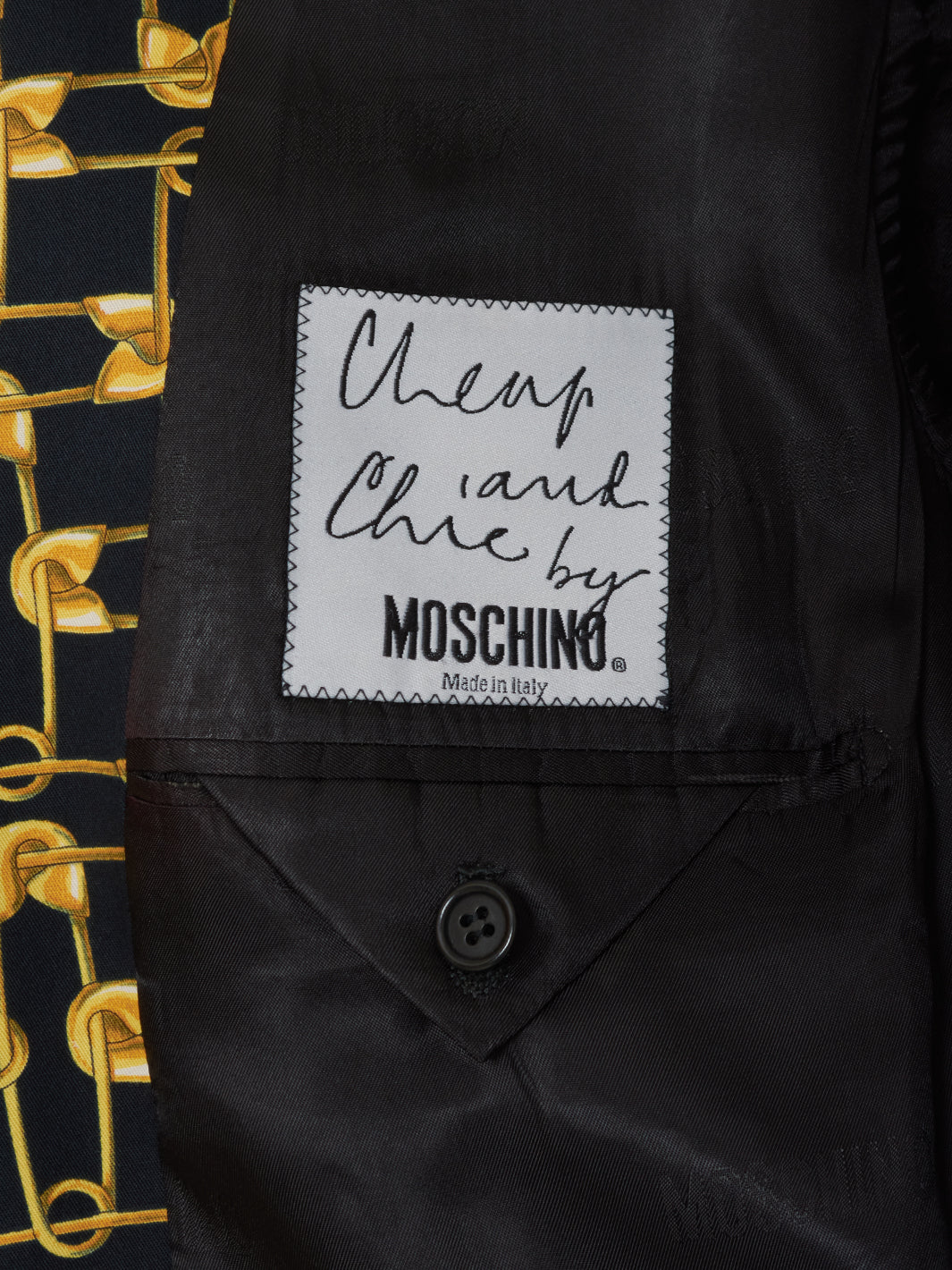 Moschino Chip and Chic Fancy outfit safety pin