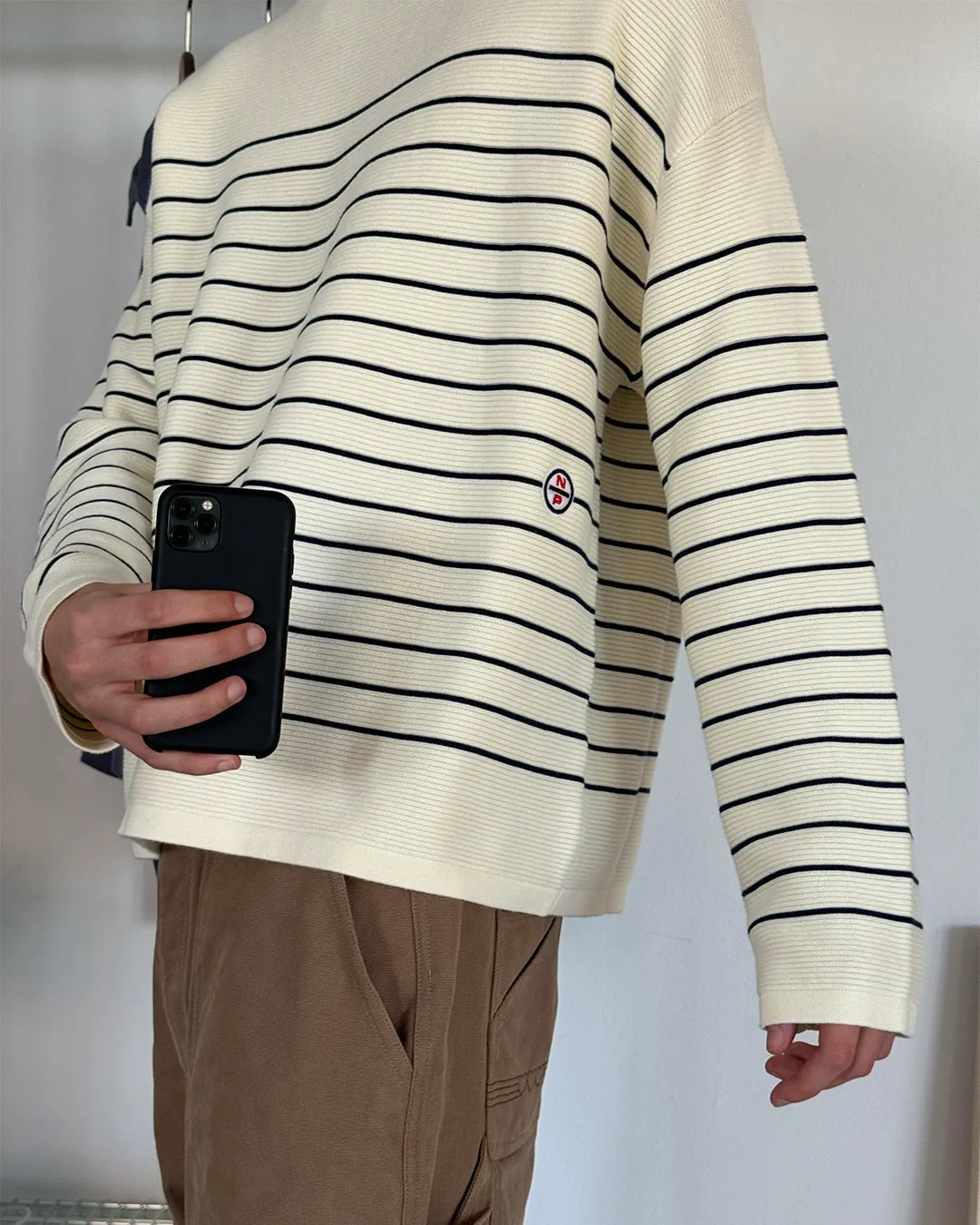 NAUTICA SWEATER MARSHMALLOW