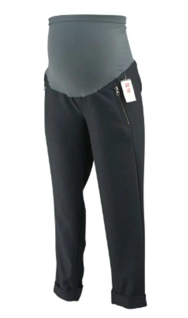 *New* Gray A Pea in the Pod Maternity Side Zipper Detailed Cuffed Versatile Maternity Pants (Size Medium)