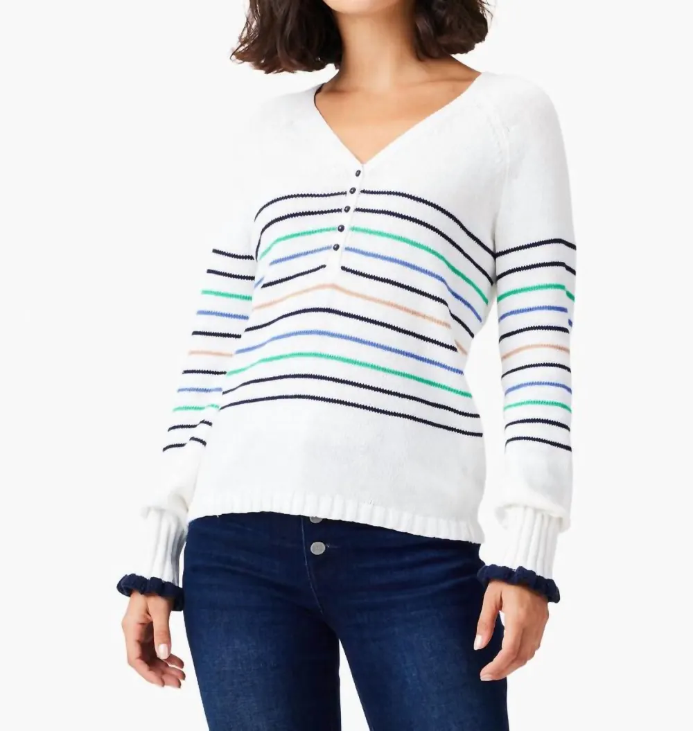 Nic + Zoe - Maritime Stripe Sweater