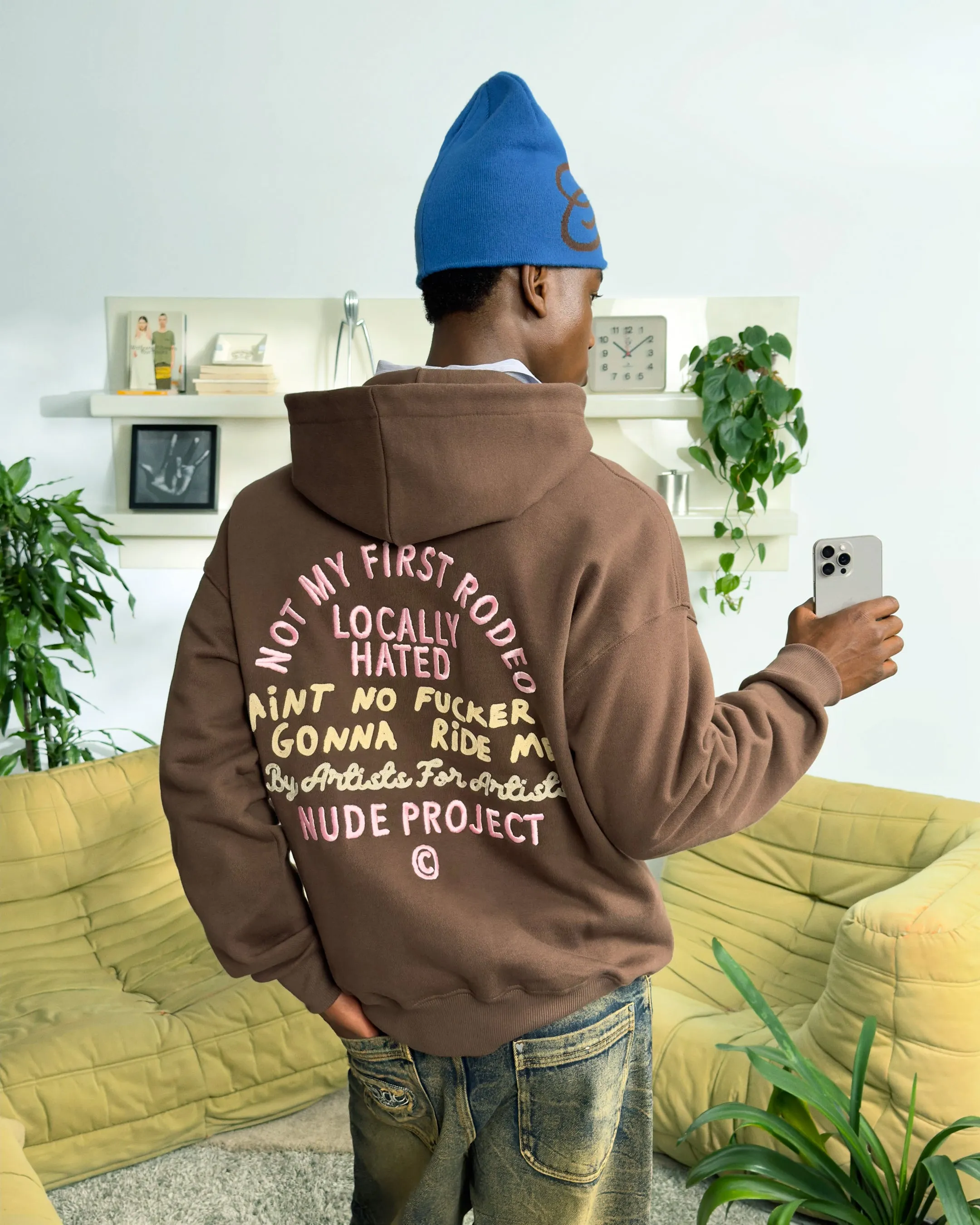 NOT A RODEO HOODIE BROWN