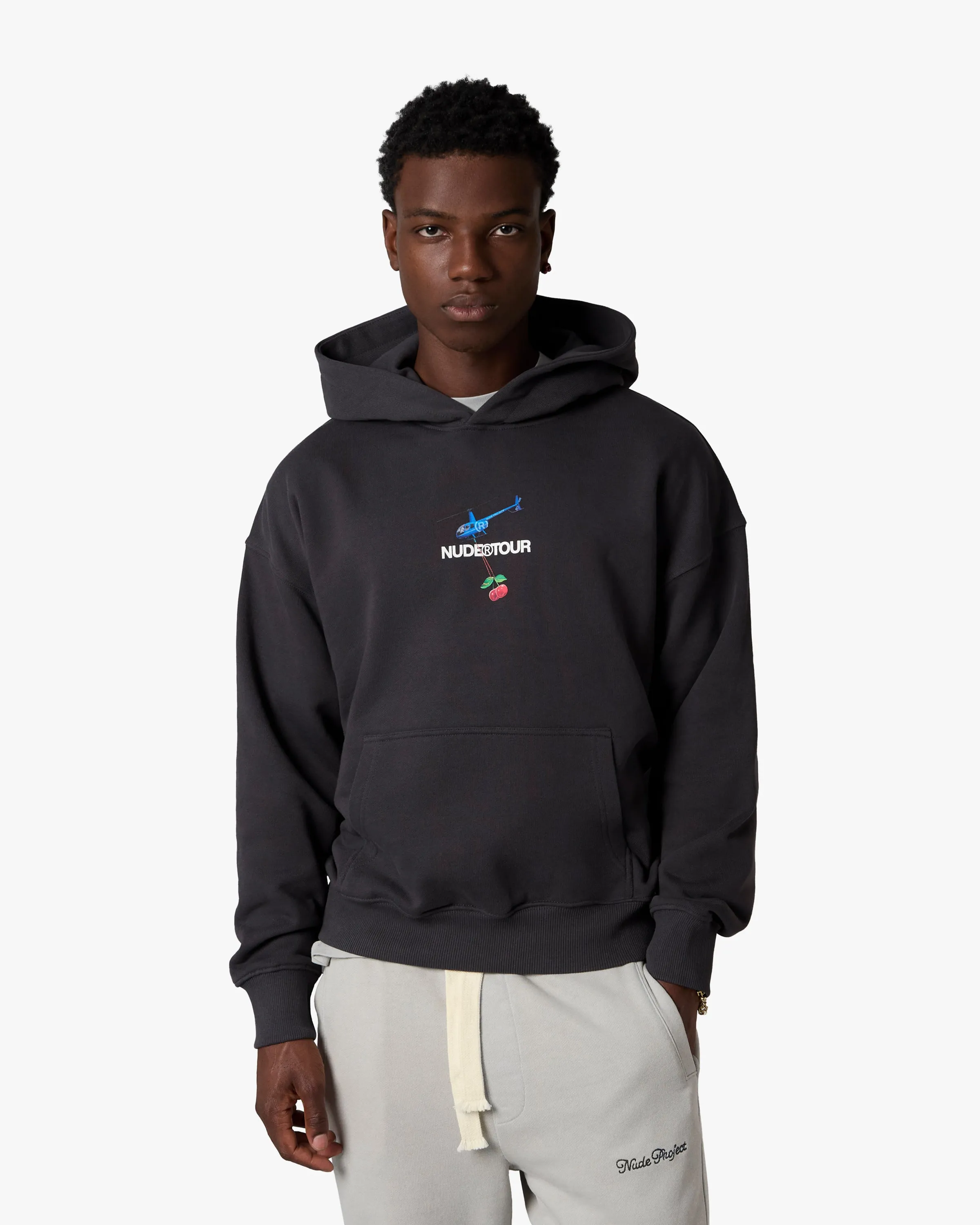 NUDE TOUR HOODIE ASH