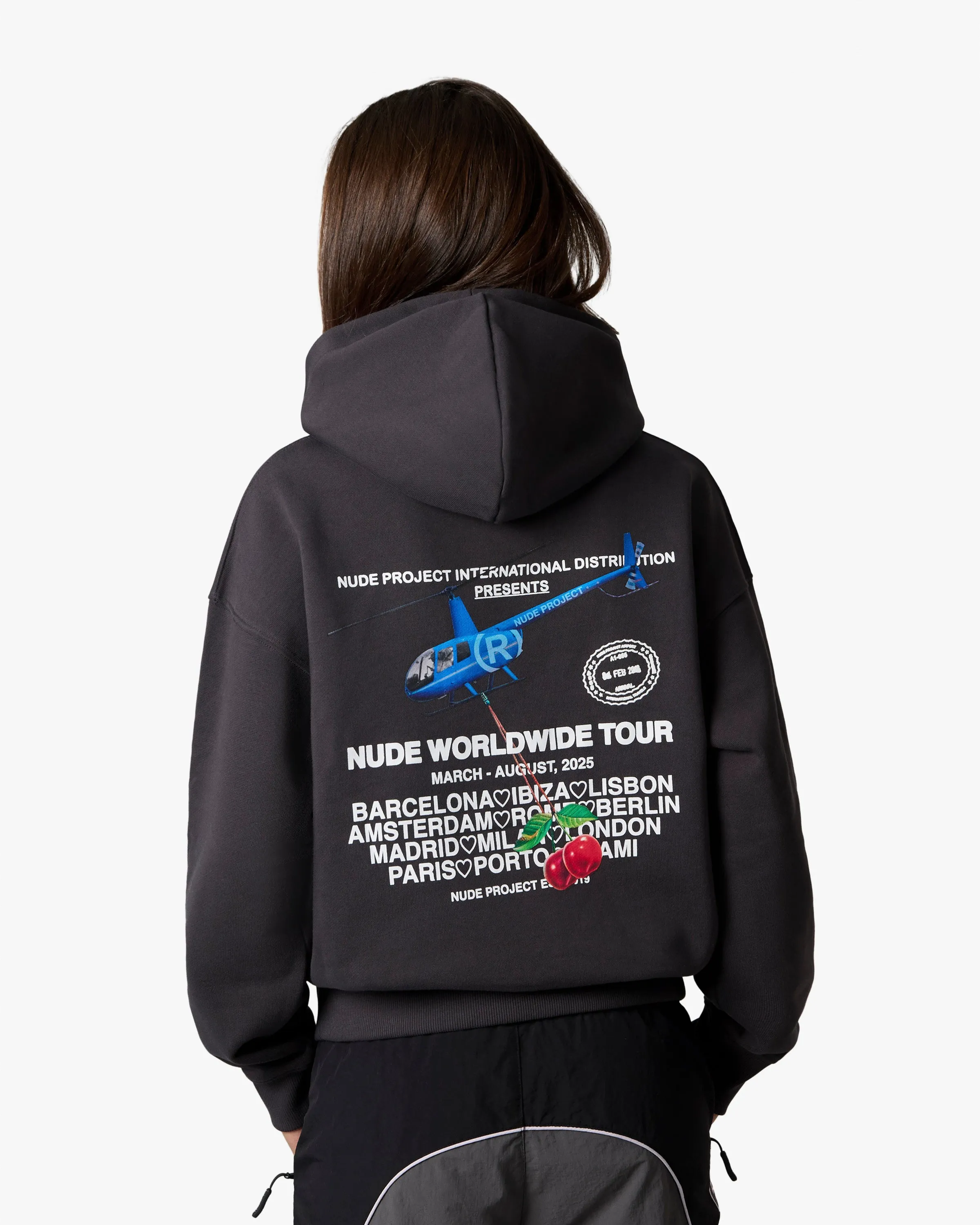 NUDE TOUR HOODIE ASH