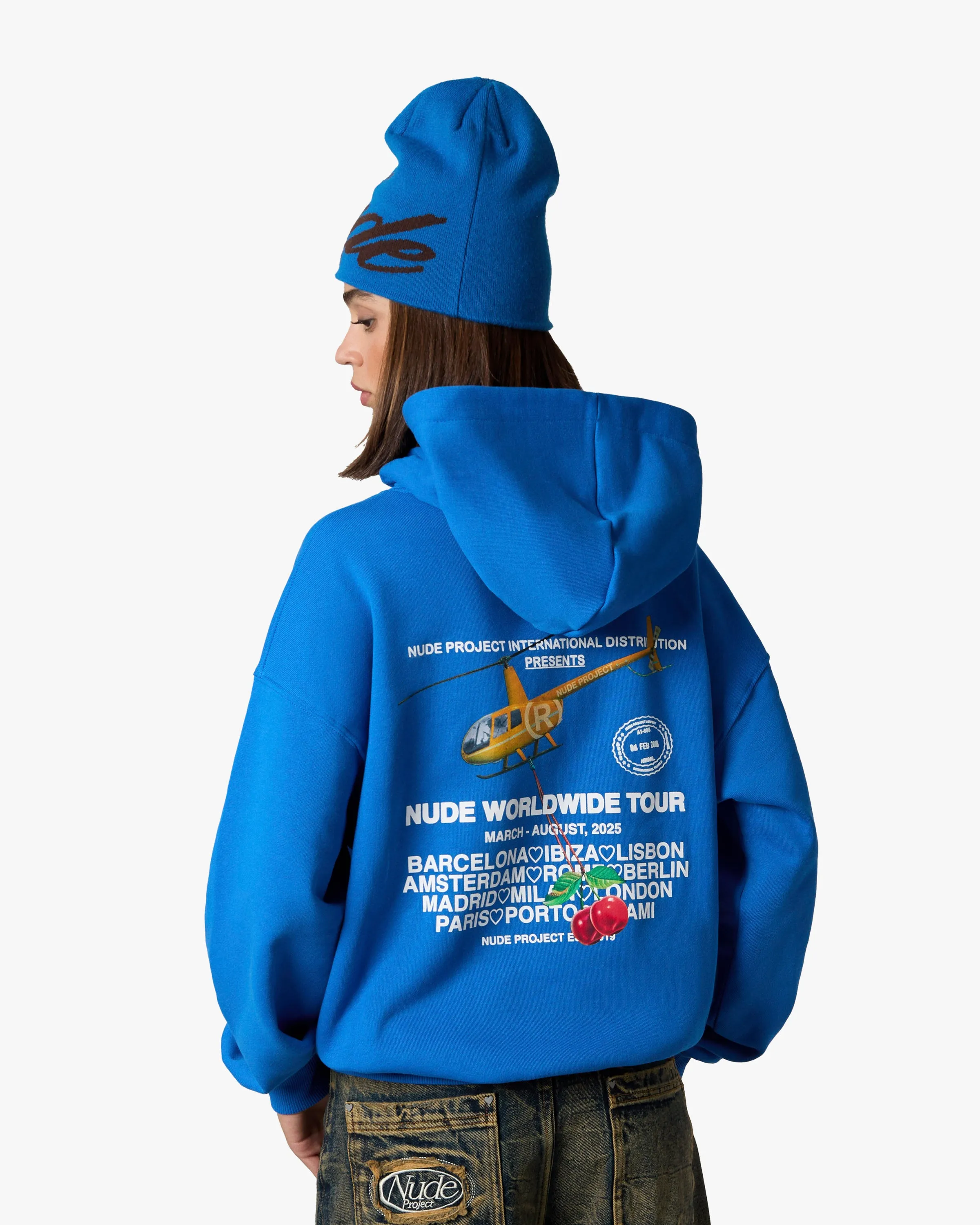 NUDE TOUR HOODIE BLUE