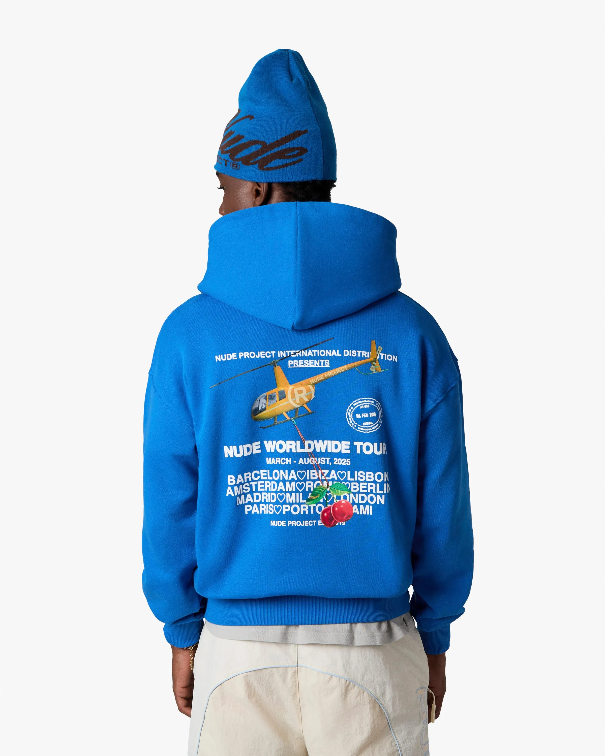 NUDE TOUR HOODIE BLUE