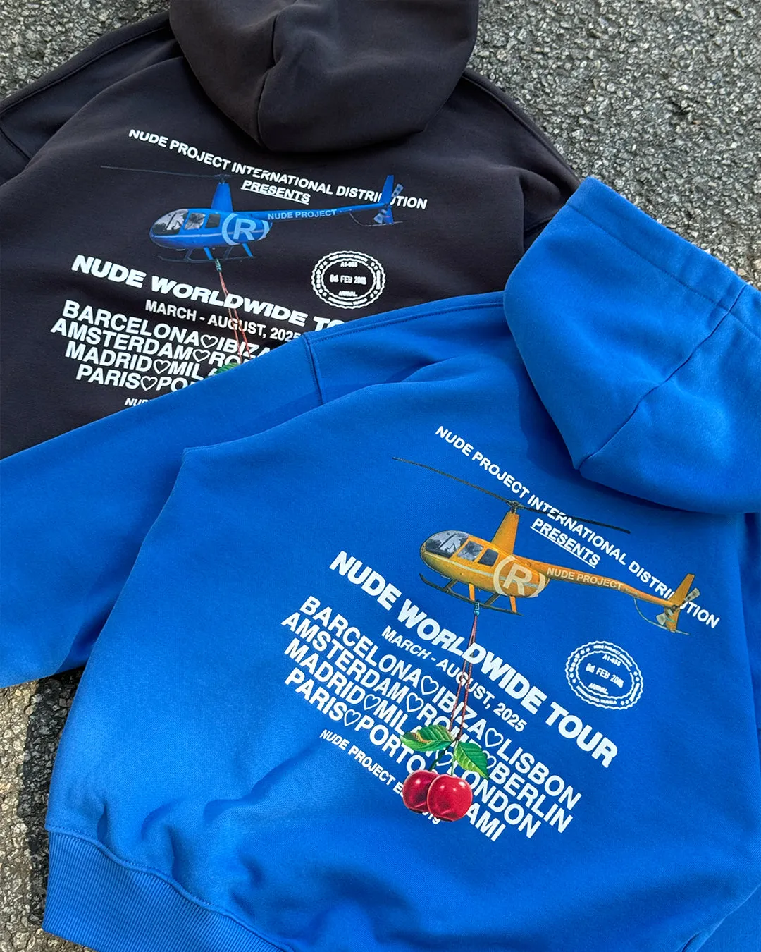 NUDE TOUR HOODIE BLUE