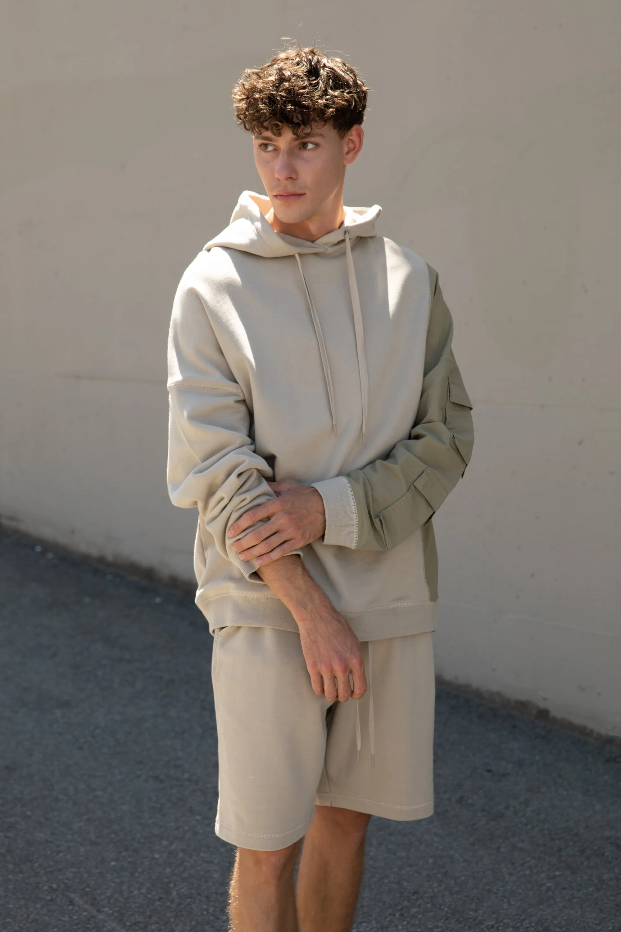 PANELED HOODIE