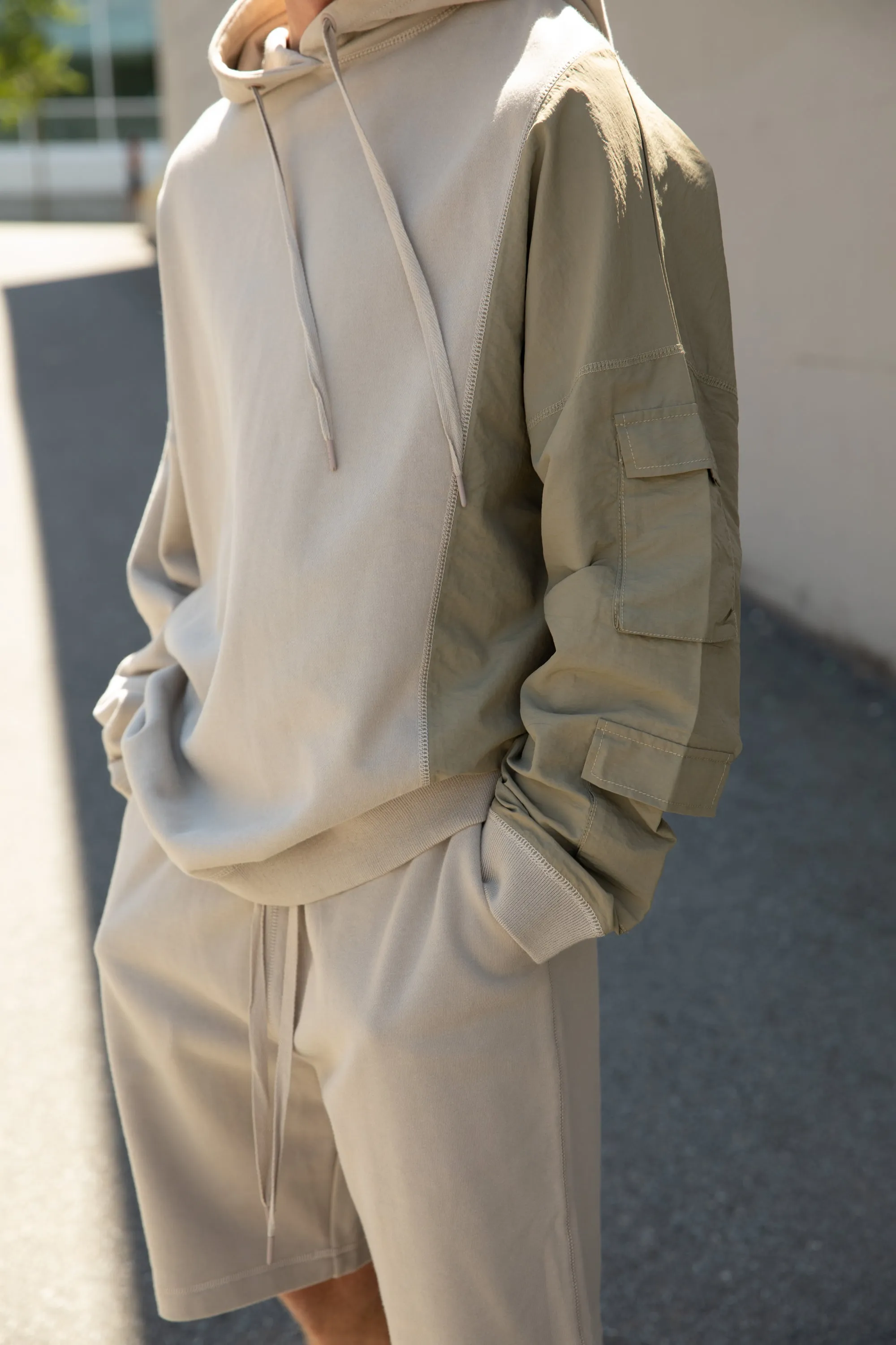 PANELED HOODIE