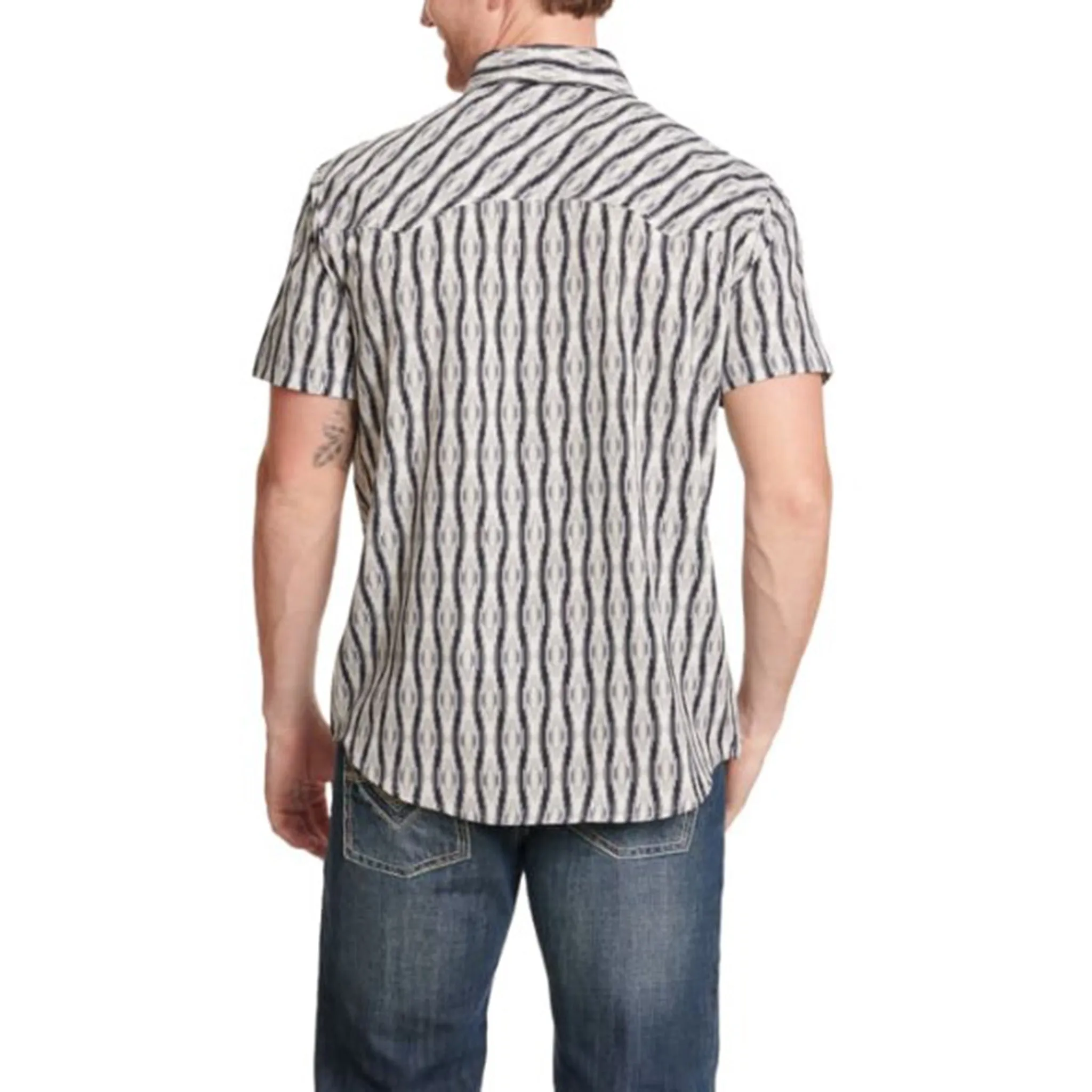 Panhandle Slim Men's Black Aztec Short Sleeve