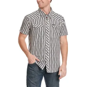 Panhandle Slim Men's Black Aztec Short Sleeve