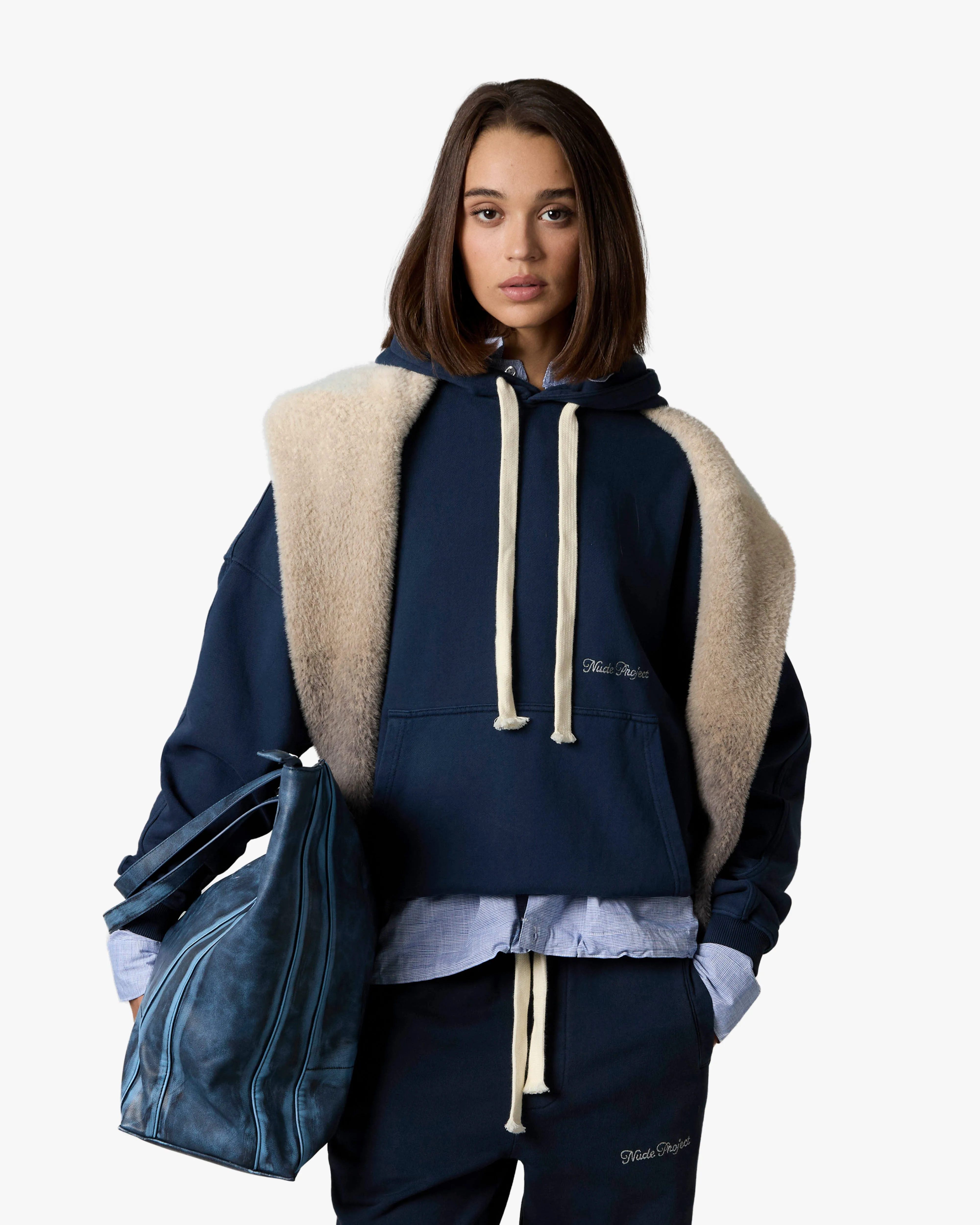 PERFECT BOXY HOODIE NAVY