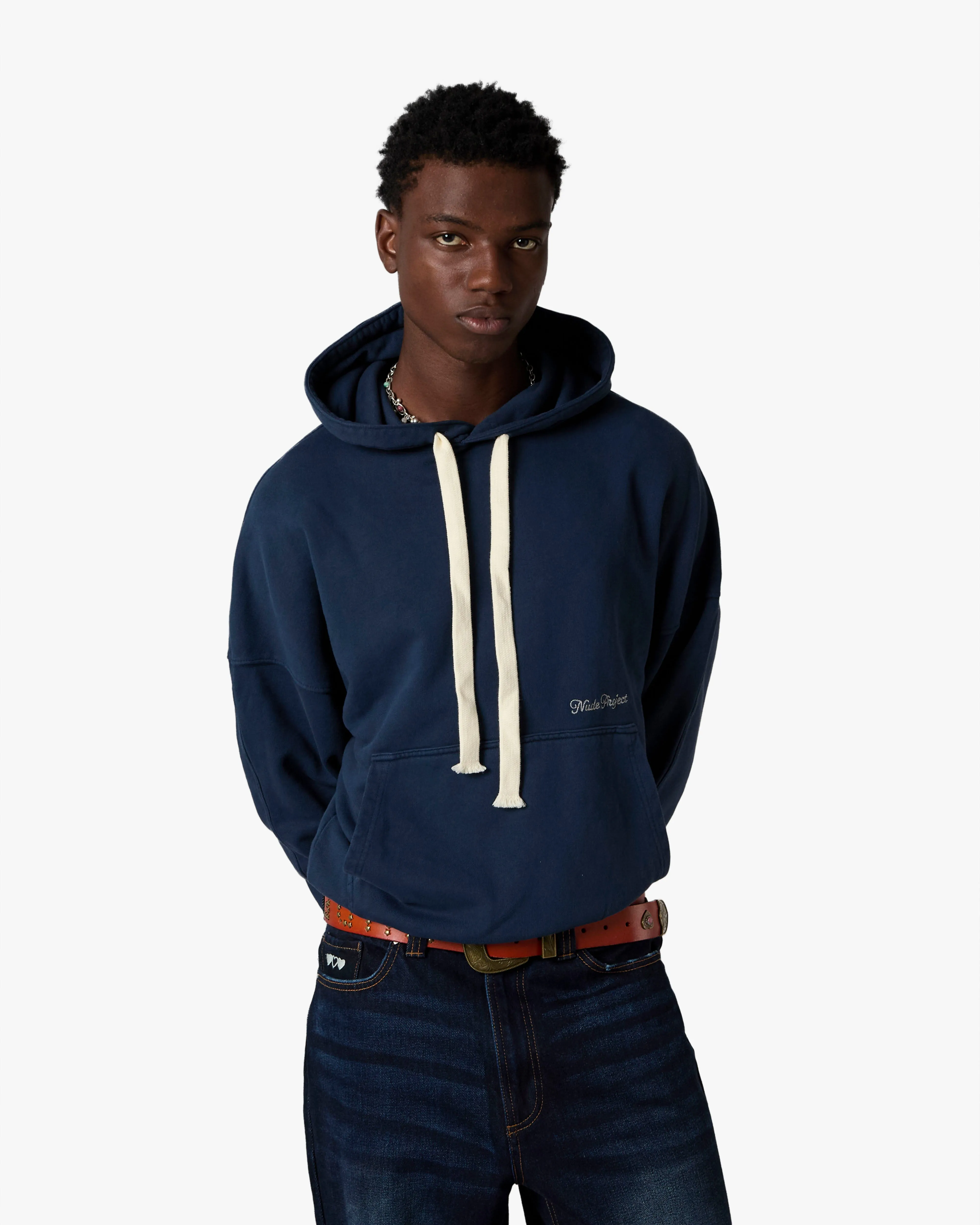 PERFECT BOXY HOODIE NAVY