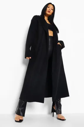 Petite Longline Wool Look Coat