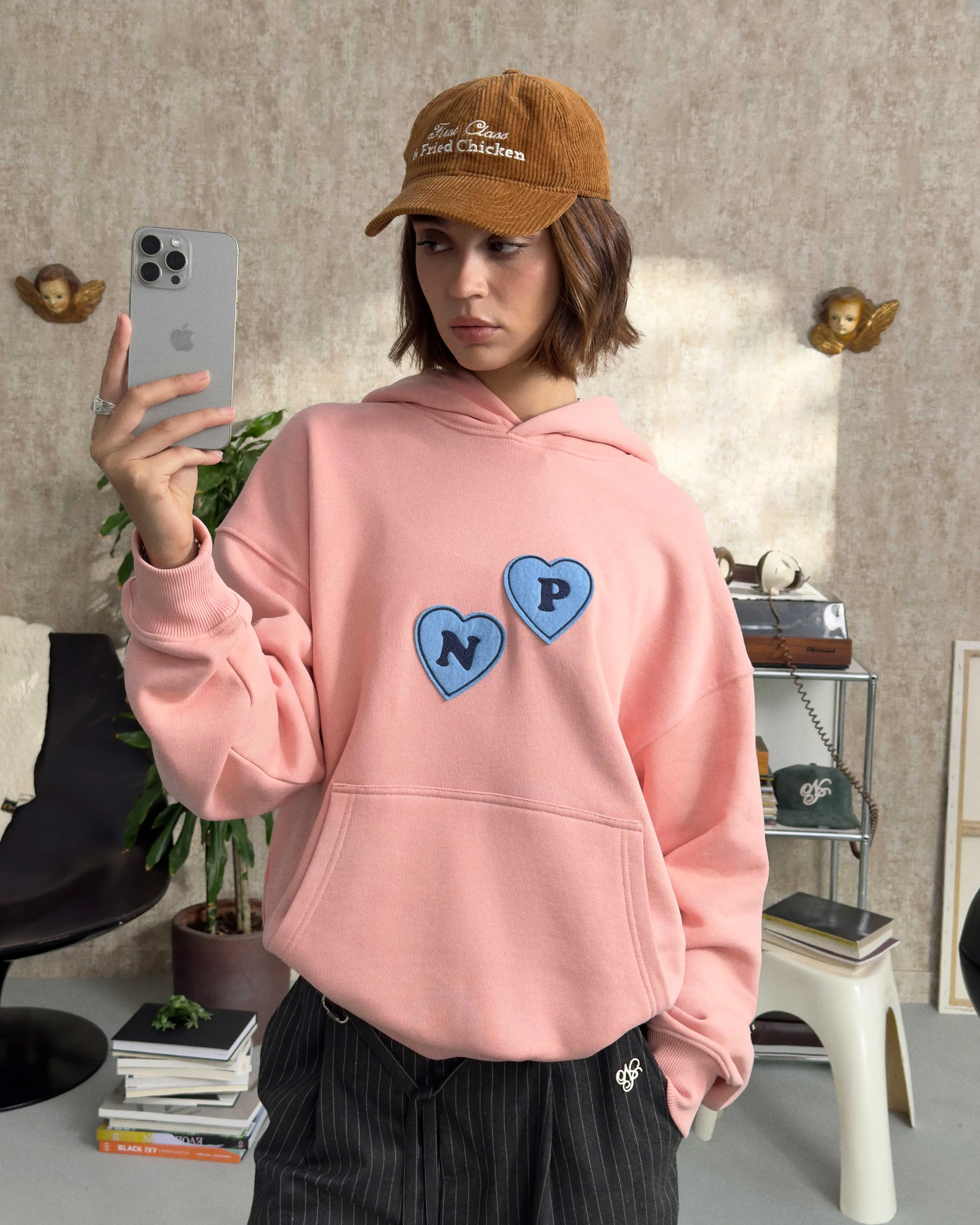 PLEASURES HOODIE PINK