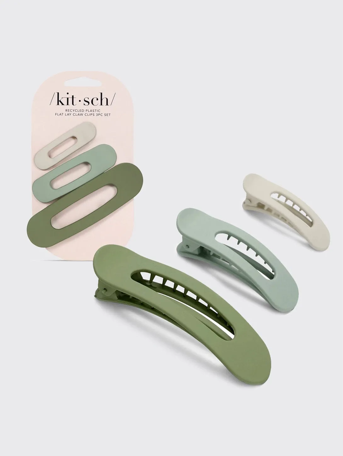 Recycled Matte Flat Lay Claw Clips - Eucalyptus