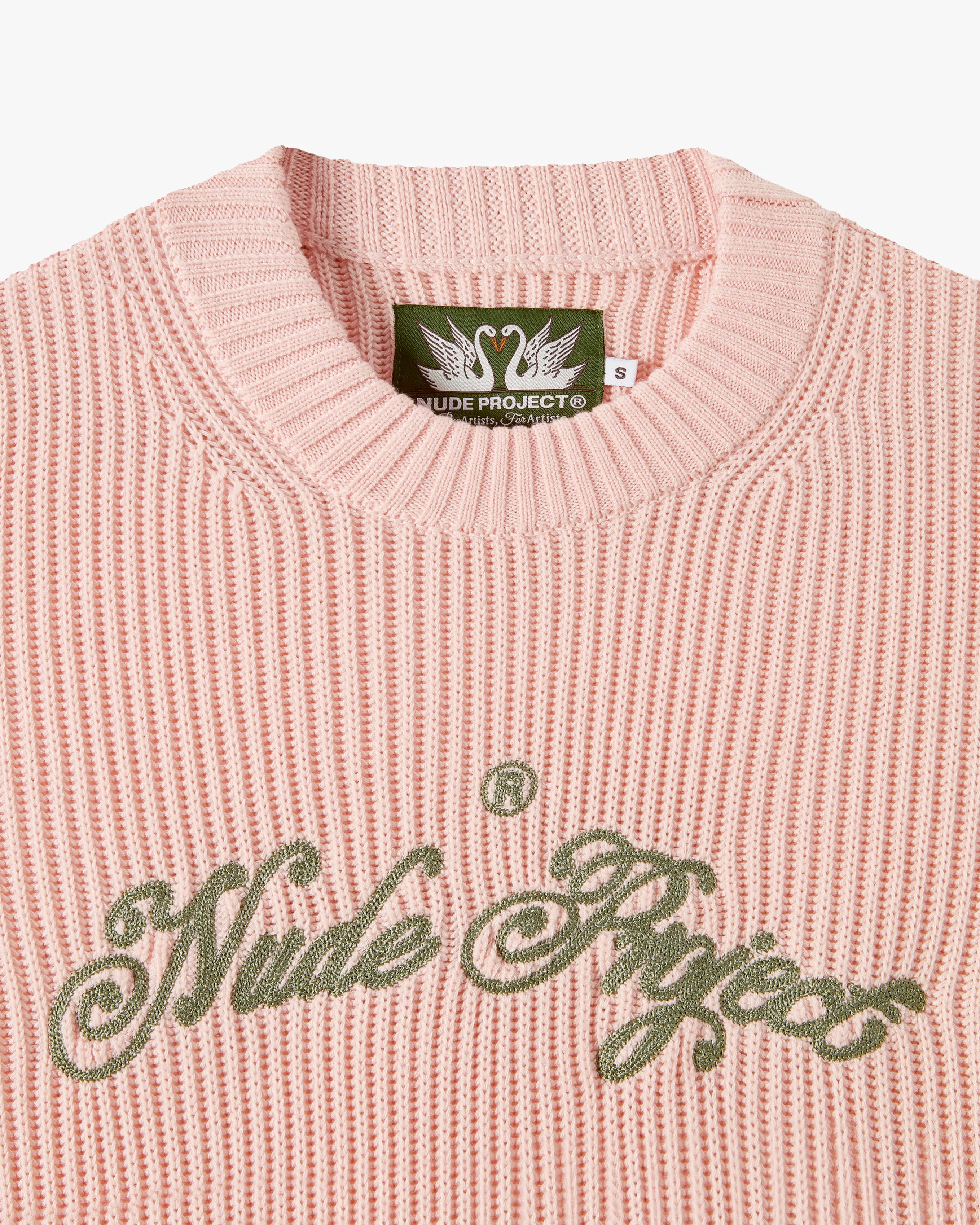 SCRIPT SWEATER PINK