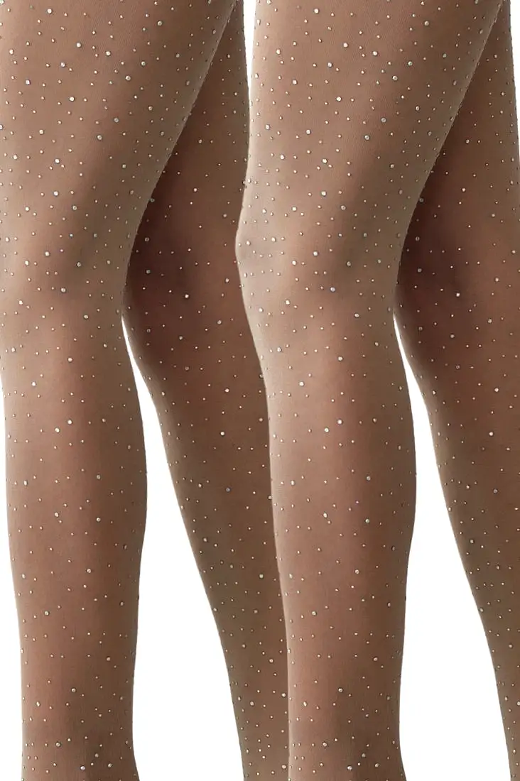 Sheer Rhinestone Tights