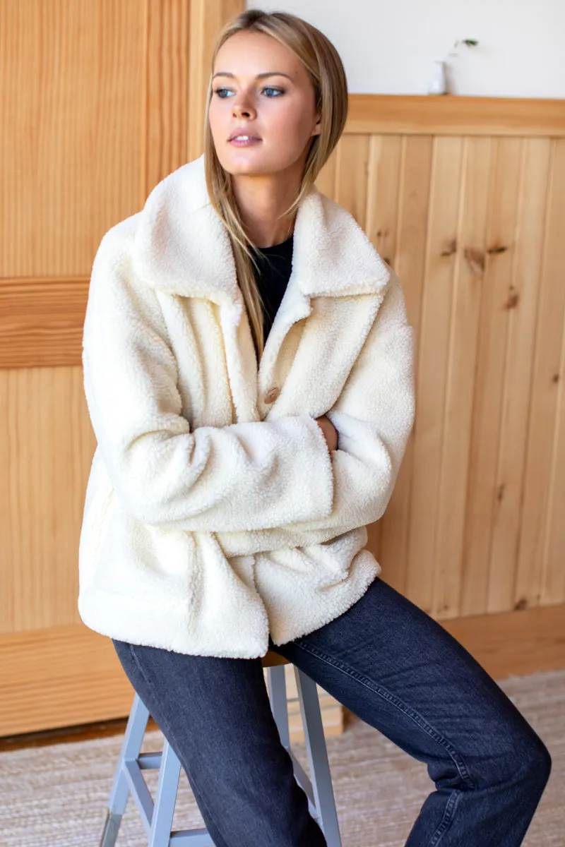 Shorty Teddy Coat - Ivory