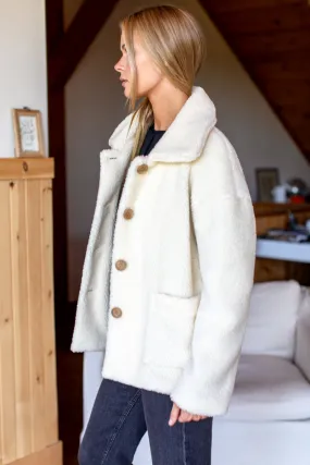 Shorty Teddy Coat - Ivory