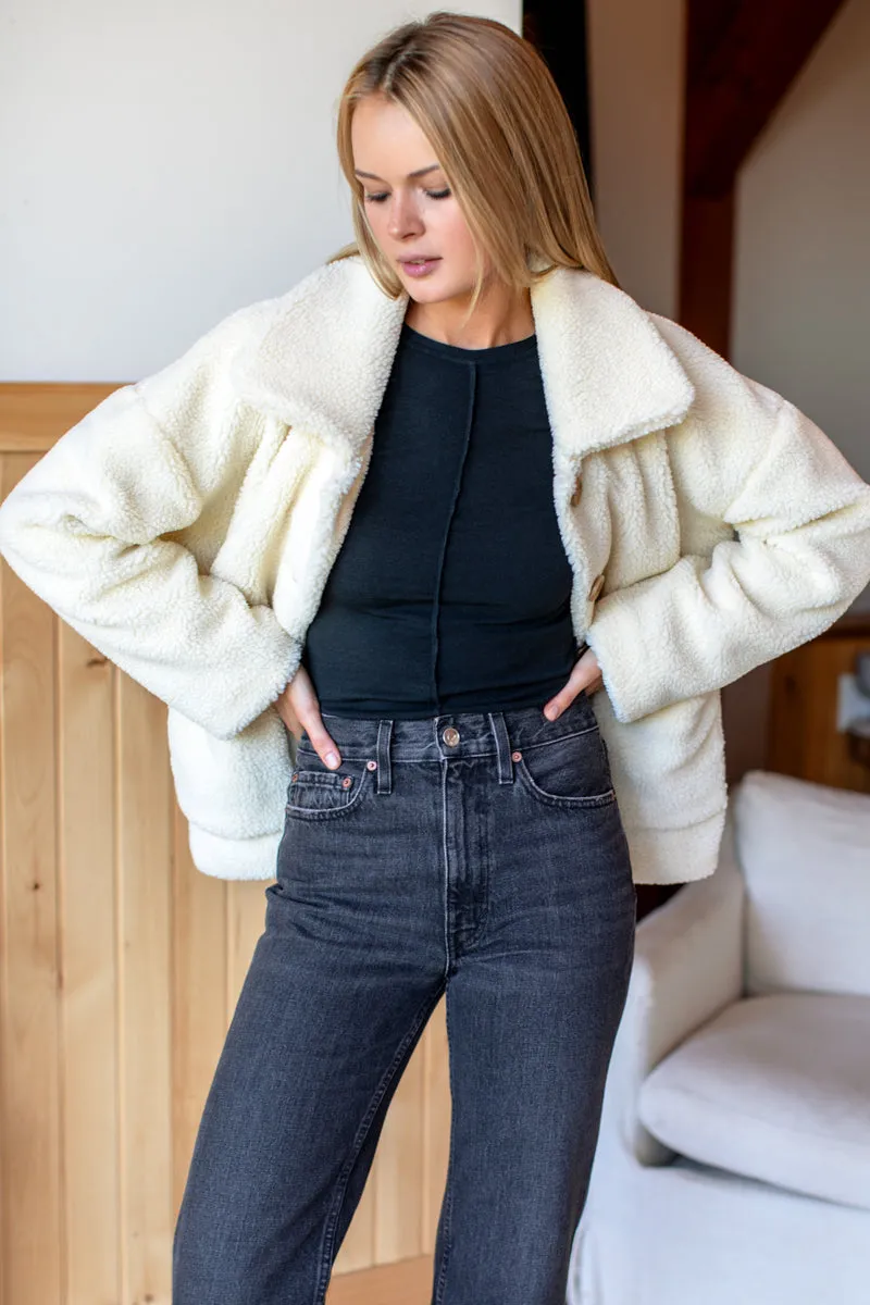 Shorty Teddy Coat - Ivory