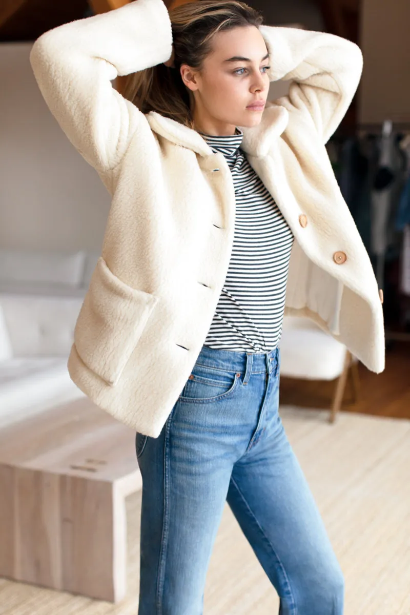 Shorty Teddy Coat - Ivory