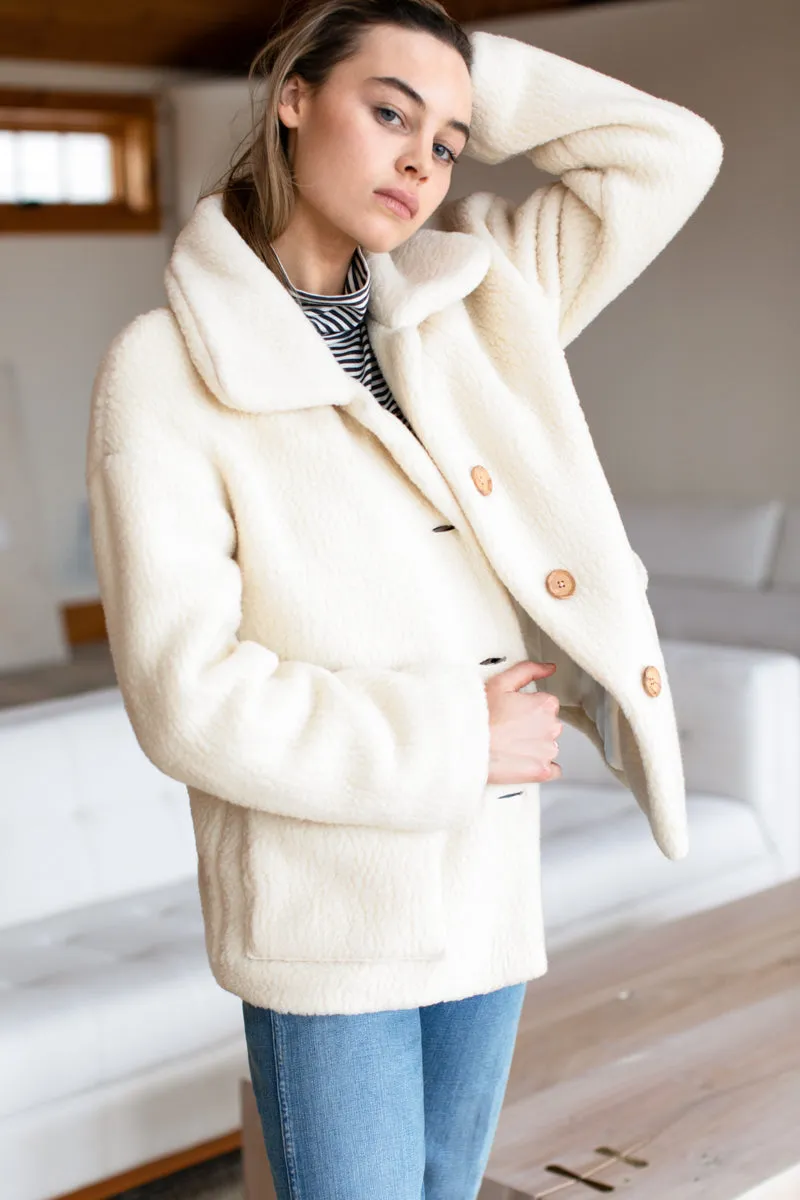 Shorty Teddy Coat - Ivory