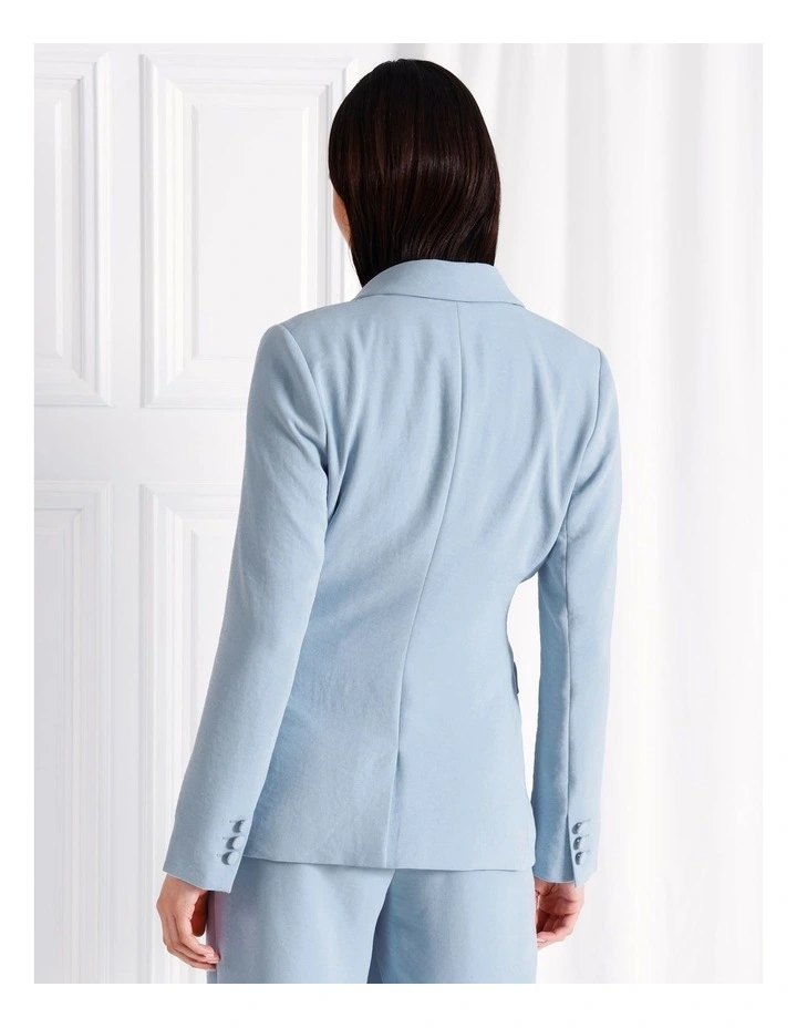 Single Breasted Blazer in Light Blue