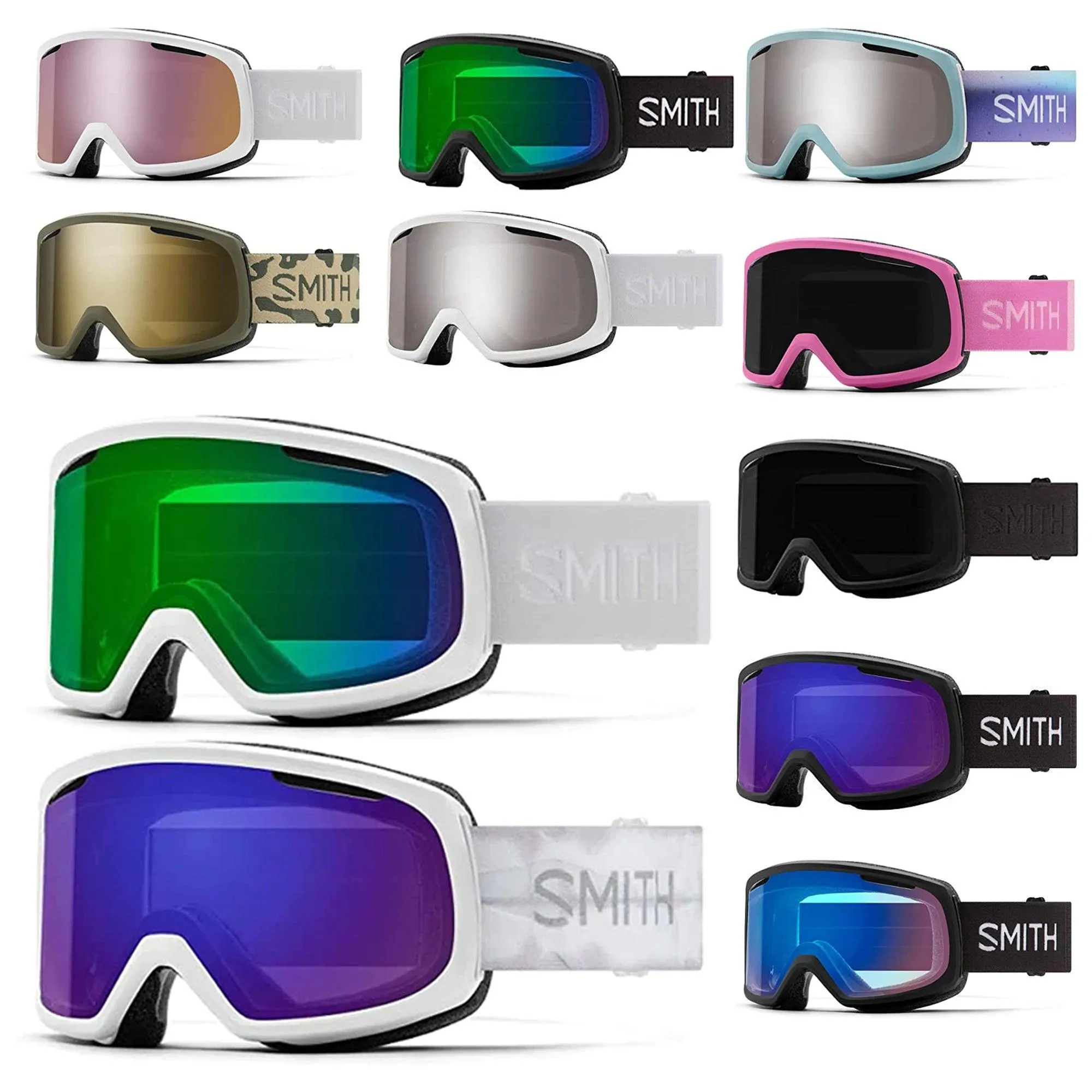 Smith Riot Ski Goggles Snow Goggles Cylindrical Lens + Ultra-Wide Silicone Strap