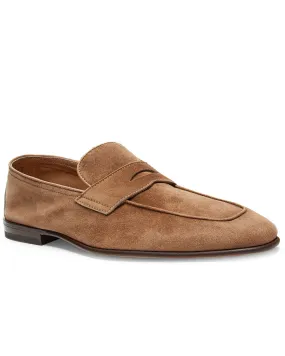 Suede Penny Loafer in Brown