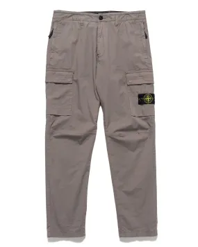 Supima Cotton Twill Stretch-TC Regular Fit Cargo Pants Dove Grey