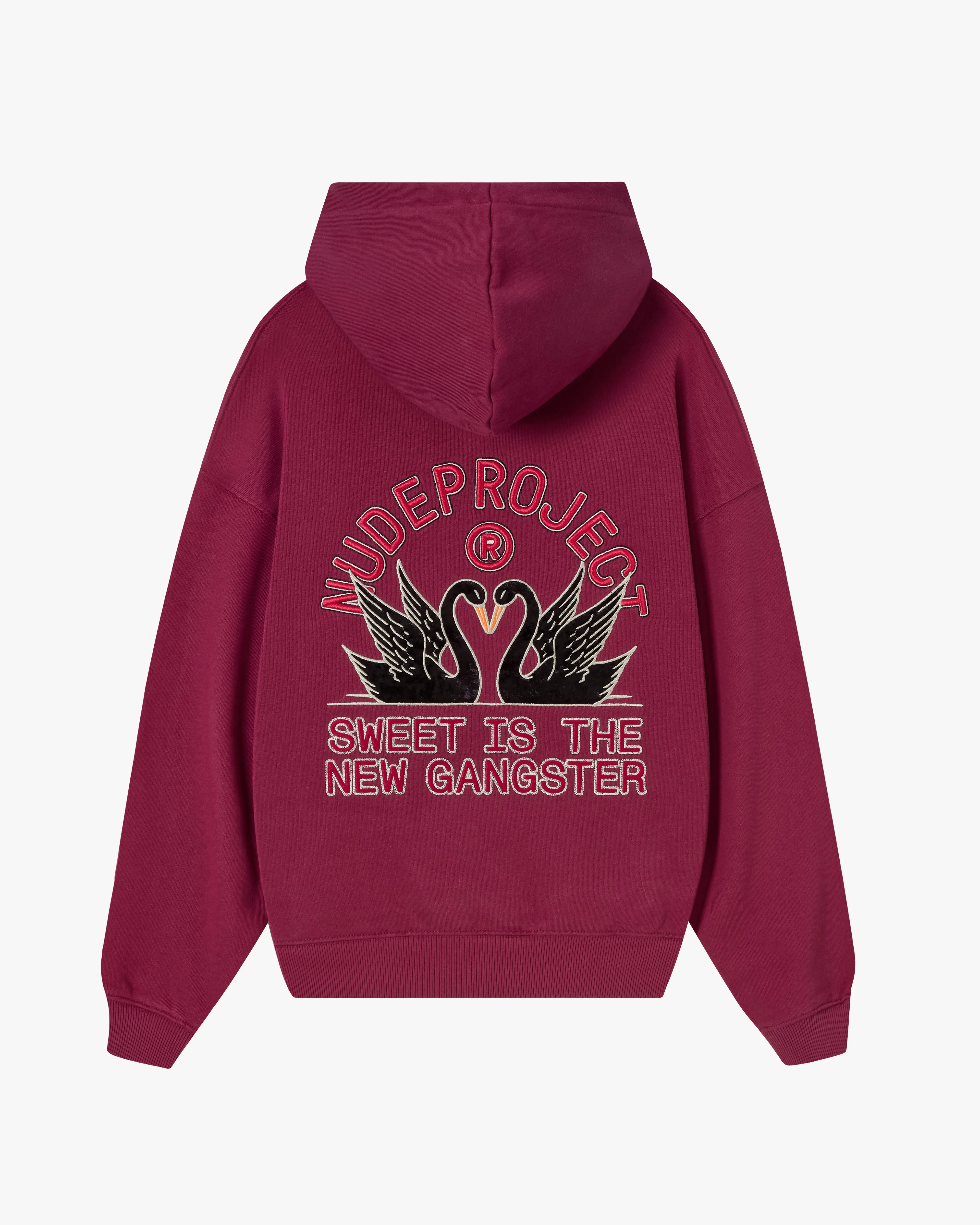 SWANS HOODIE BURGUNDY