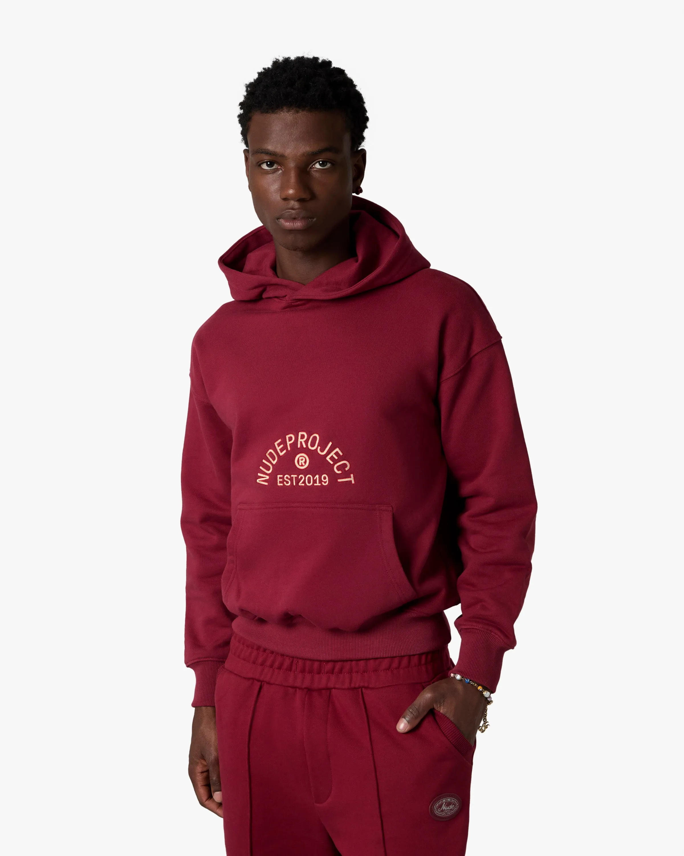 SWANS HOODIE BURGUNDY