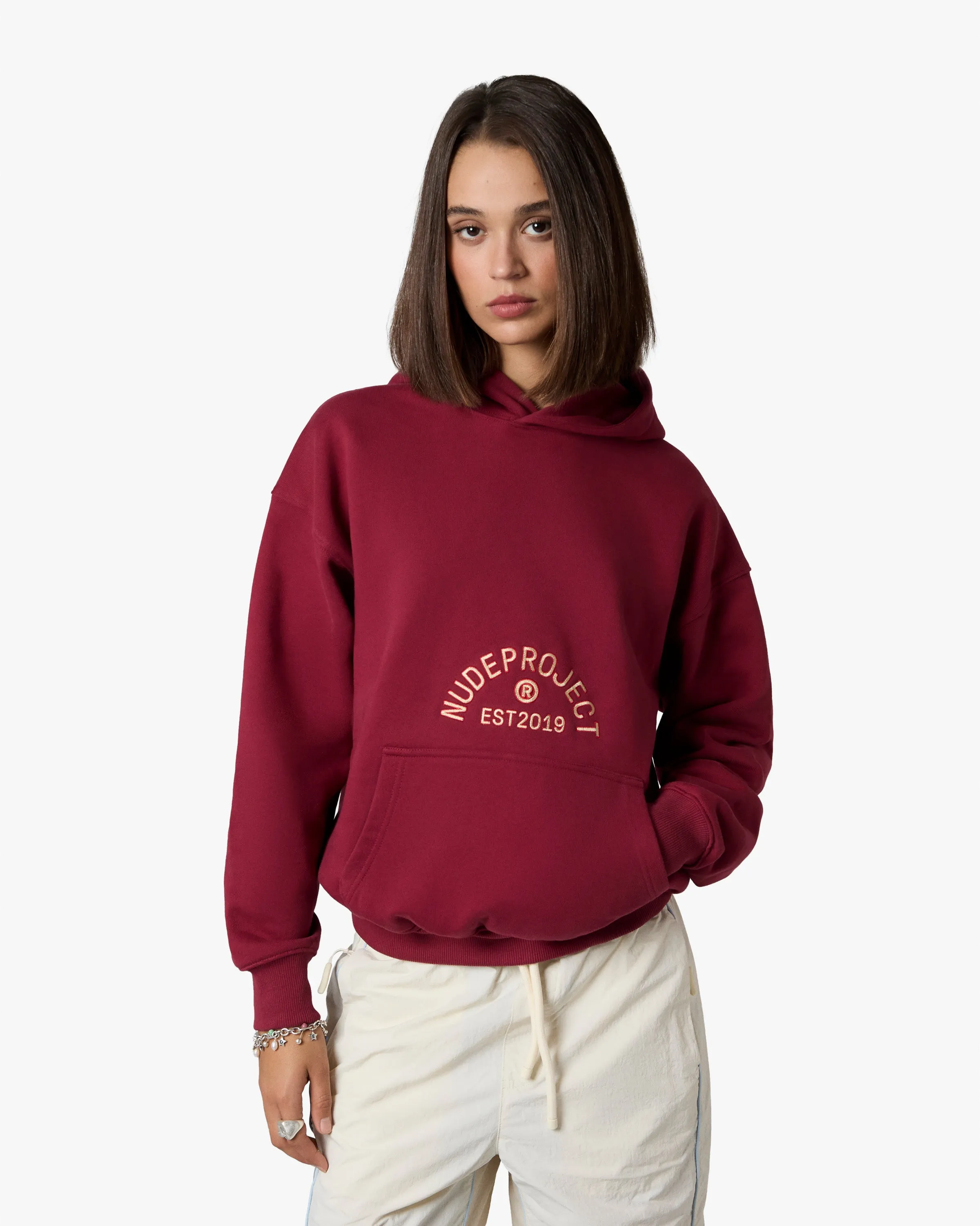 SWANS HOODIE BURGUNDY