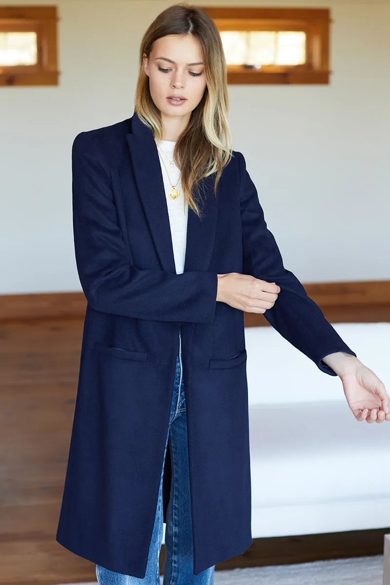 Tailored Coat - Navy