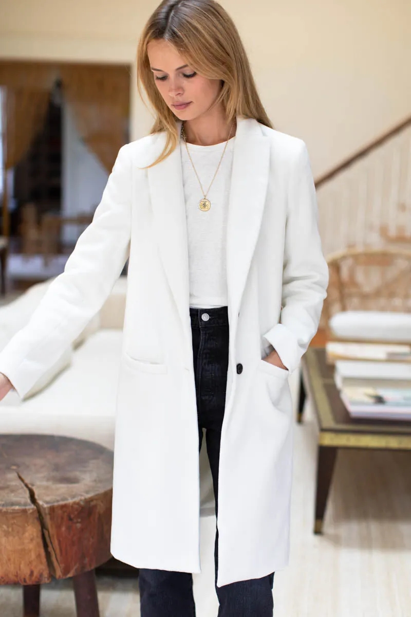 Tailored Coat - White