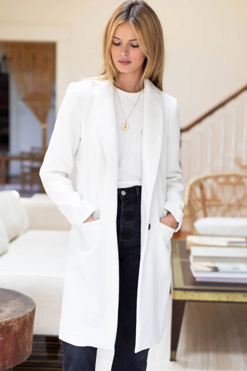 Tailored Coat - White