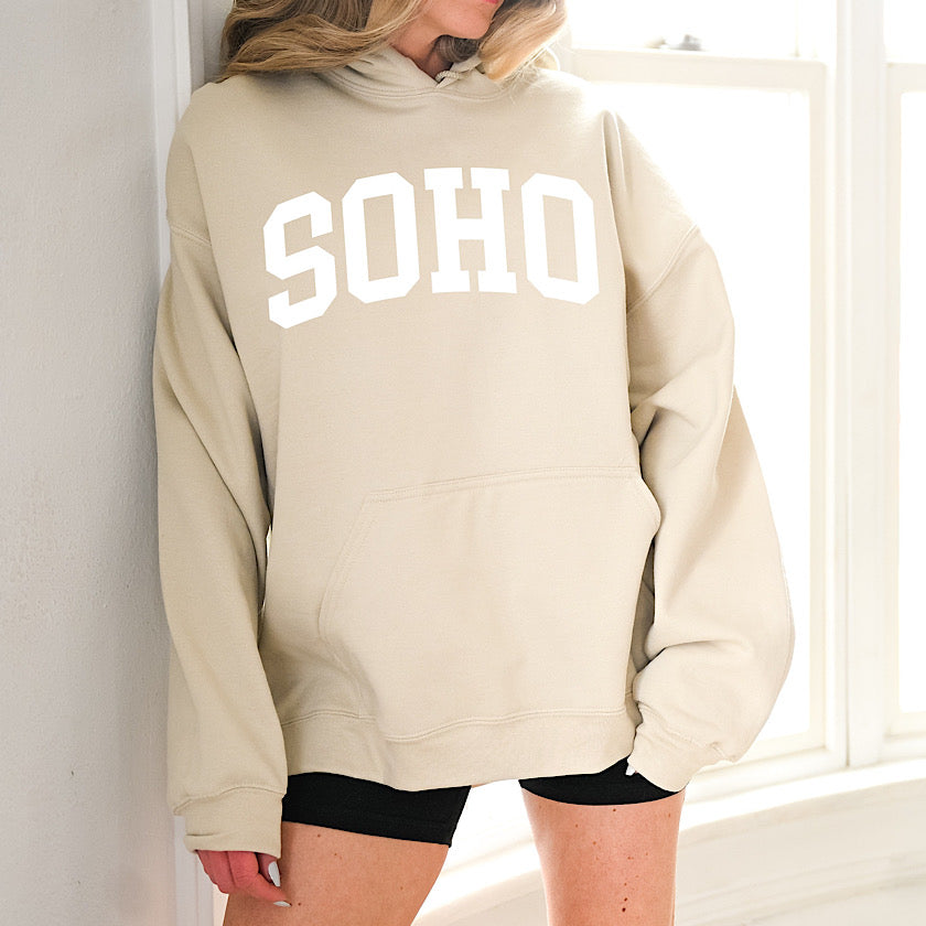 Tan Soho Hoodie Sweatshirt