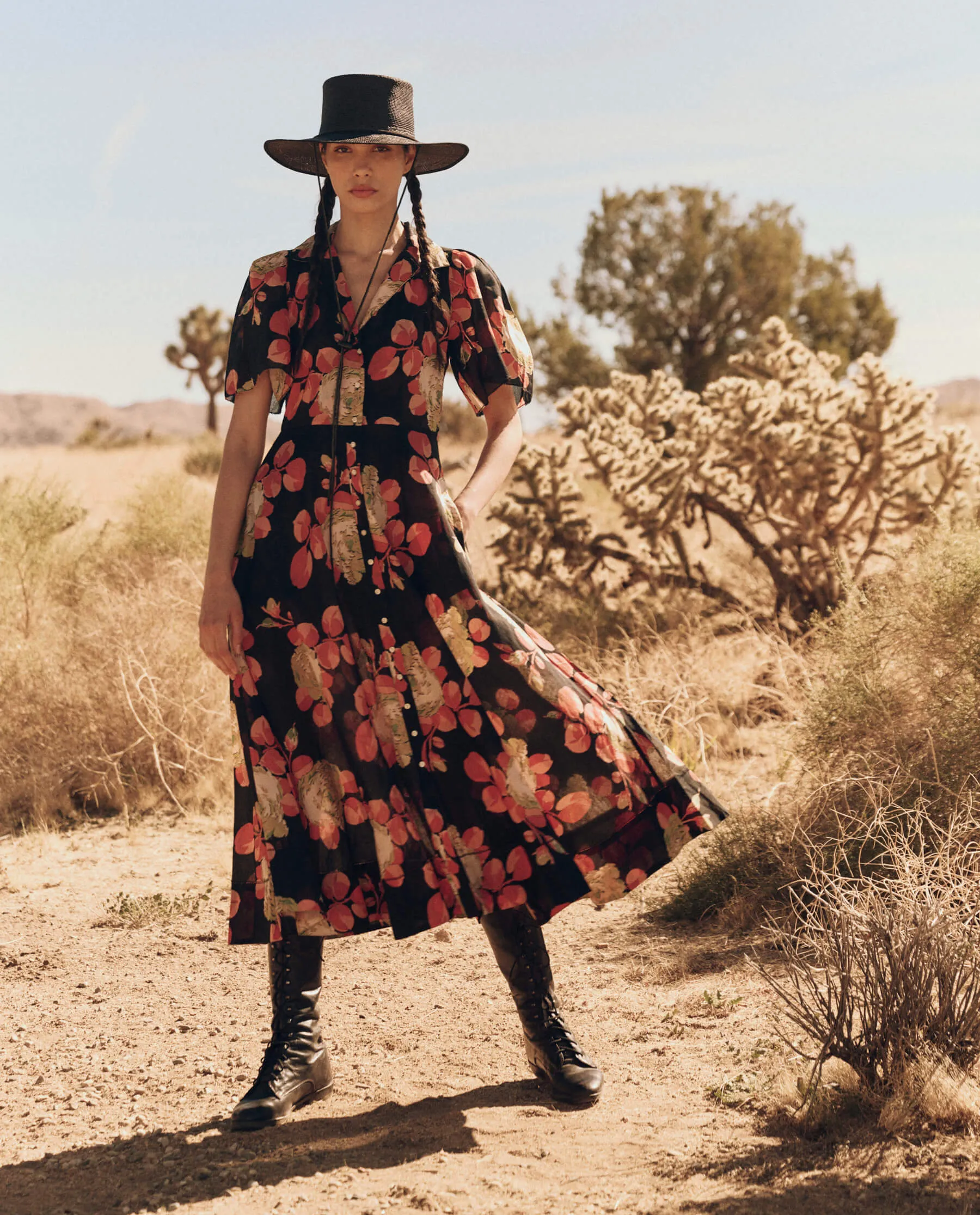 The Great Bridge Dress in Cabbage Rose Print