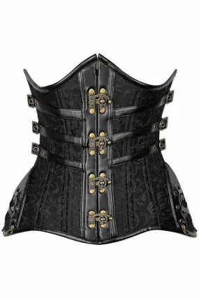 Top Drawer CURVY Steampunk Steel Double Boned Under Bust Corset