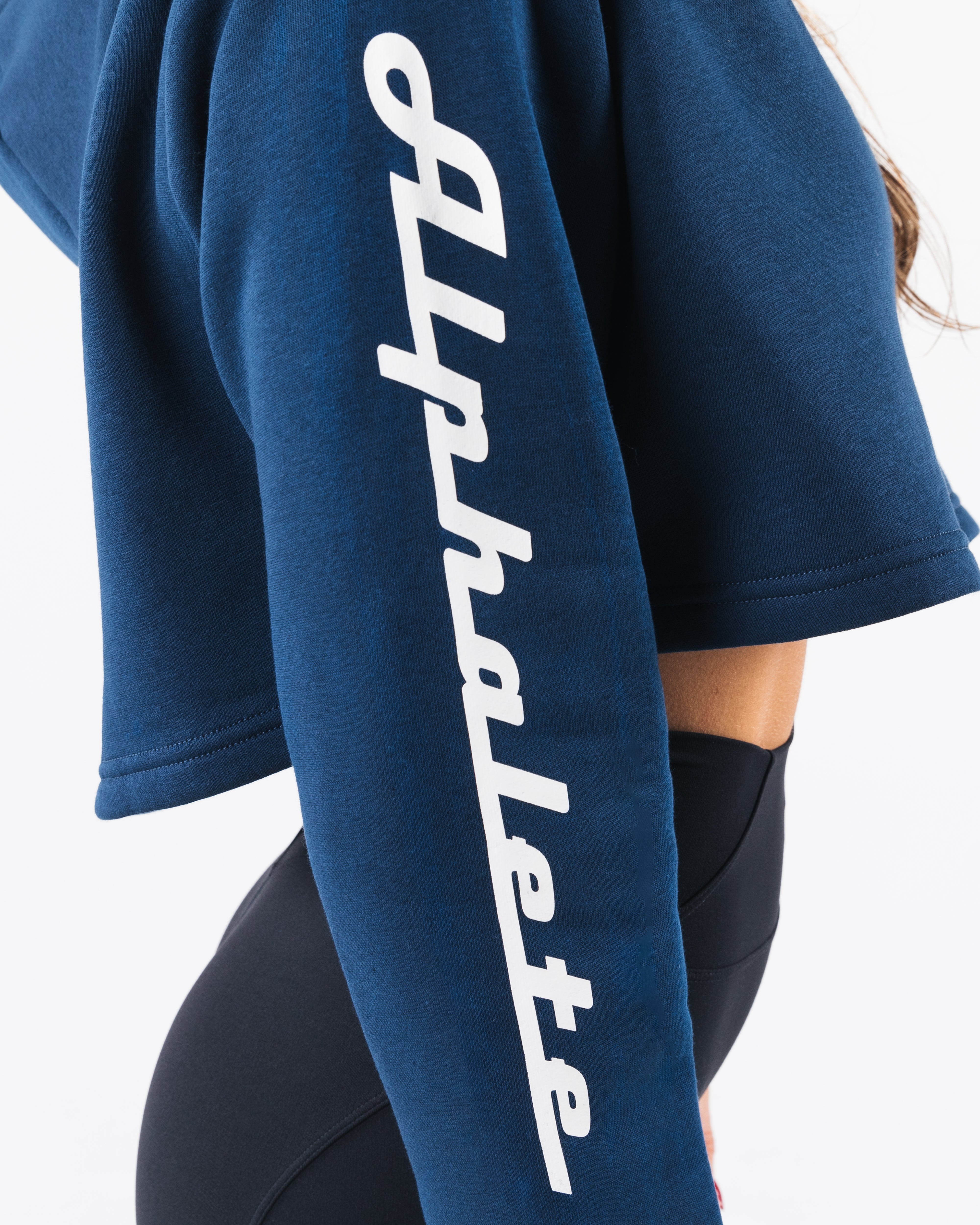 Trilogy Crop Hoodie - Denim