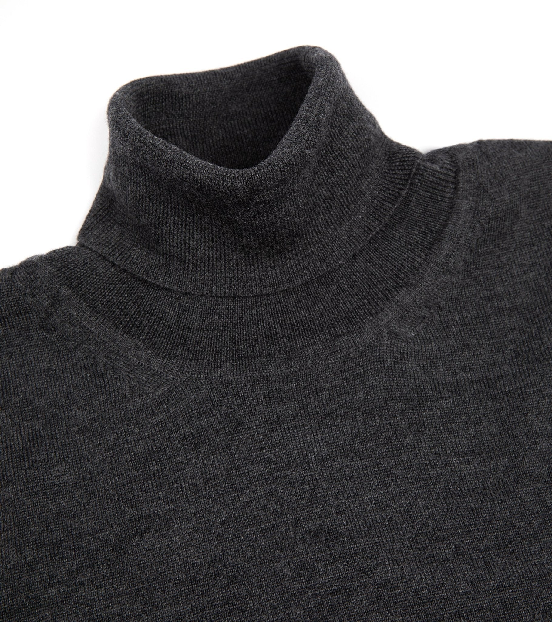 Trunk William Merino Roll Neck Sweater: Charcoal